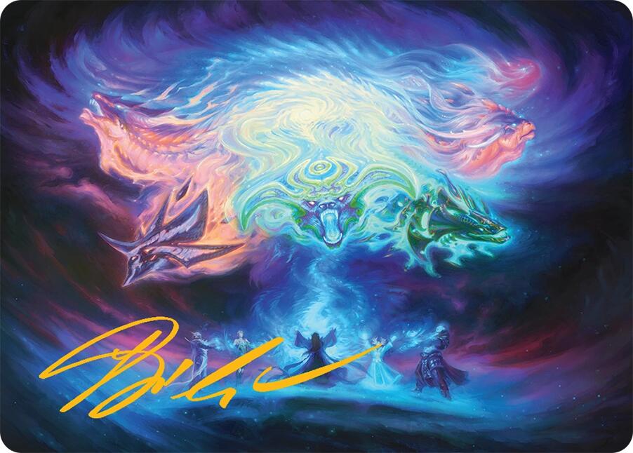 Call the Spirit Dragons Art Card (21/54) (Gold-Stamped Signature) [Tarkir: Dragonstorm Art Series] | Gear Gaming Fayetteville