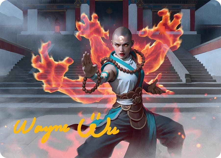 Flamehold Grappler Art Card (24/54) (Gold-Stamped Signature) [Tarkir: Dragonstorm Art Series] | Gear Gaming Fayetteville