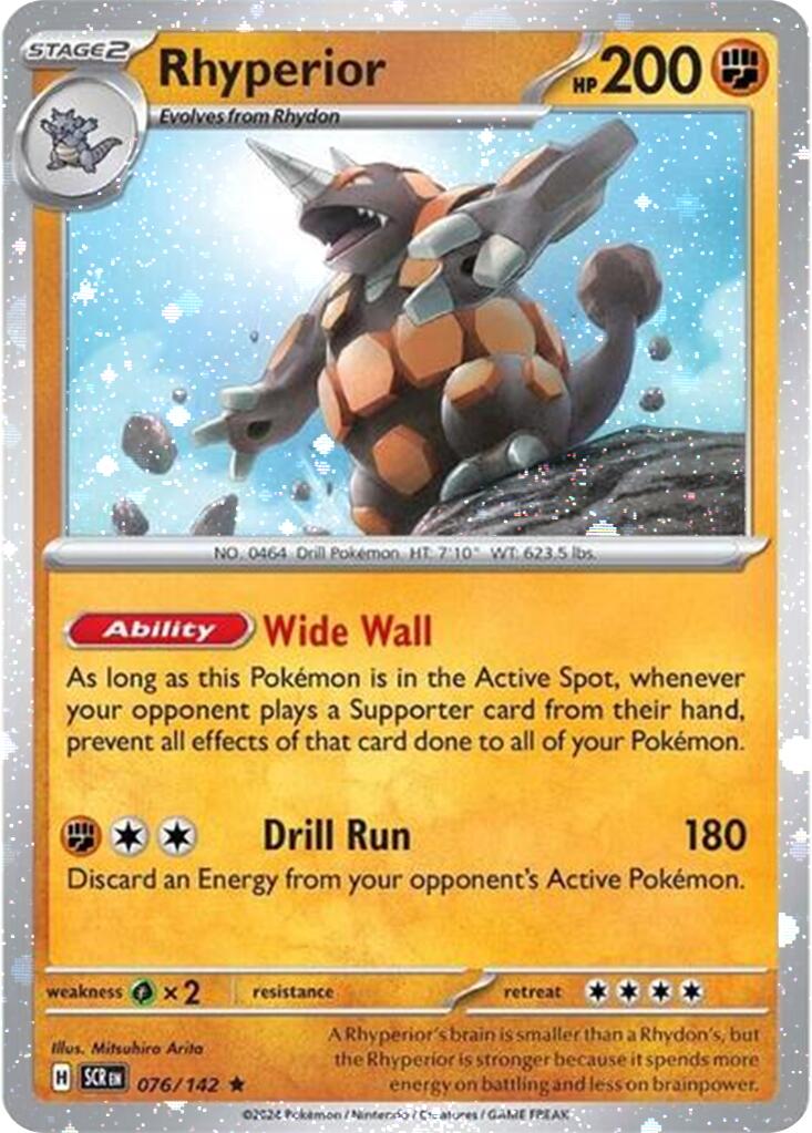 Rhyperior (076/142) (Cosmos Holo) [Scarlet & Violet: Stellar Crown] | Gear Gaming Fayetteville