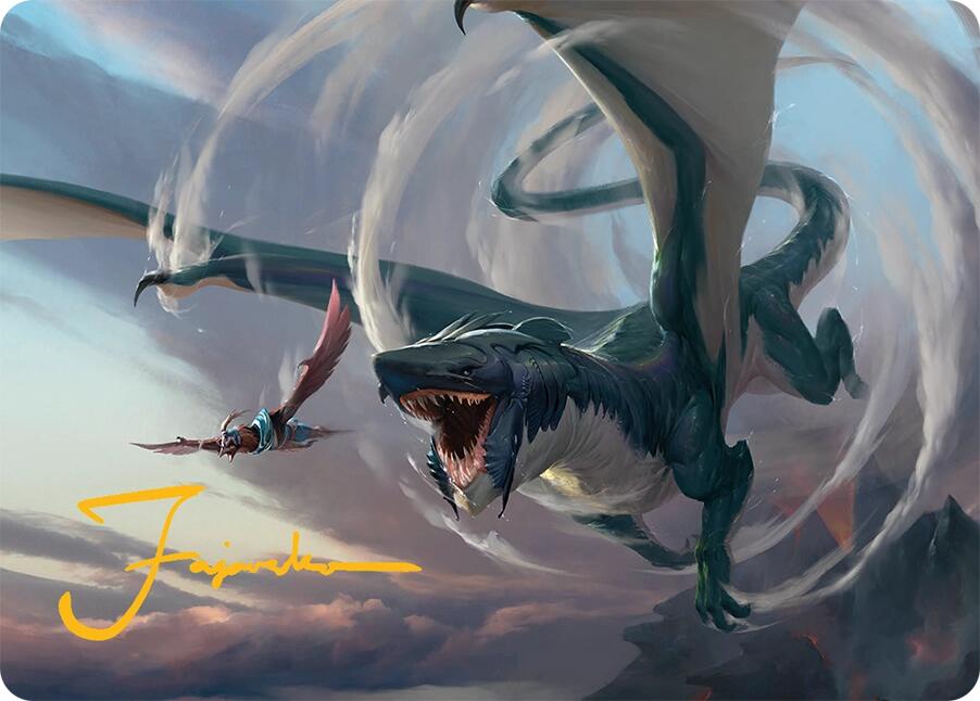 Whirlwing Stormbrood Art Card (27/54) (Gold-Stamped Signature) [Tarkir: Dragonstorm Art Series] | Gear Gaming Fayetteville