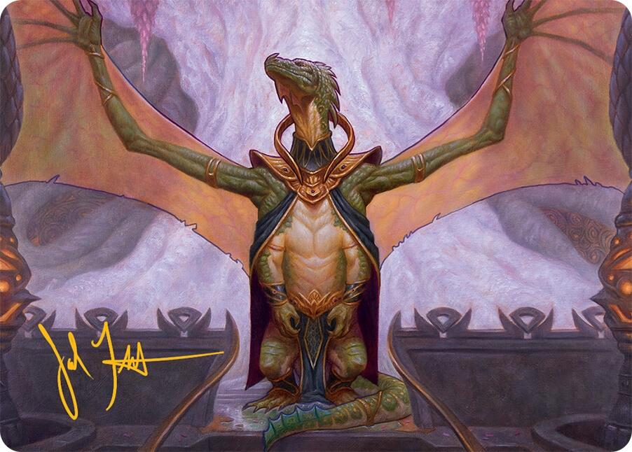 Kheru Goldkeeper Art Card (36/54) (Gold-Stamped Signature) [Tarkir: Dragonstorm Art Series] | Gear Gaming Fayetteville