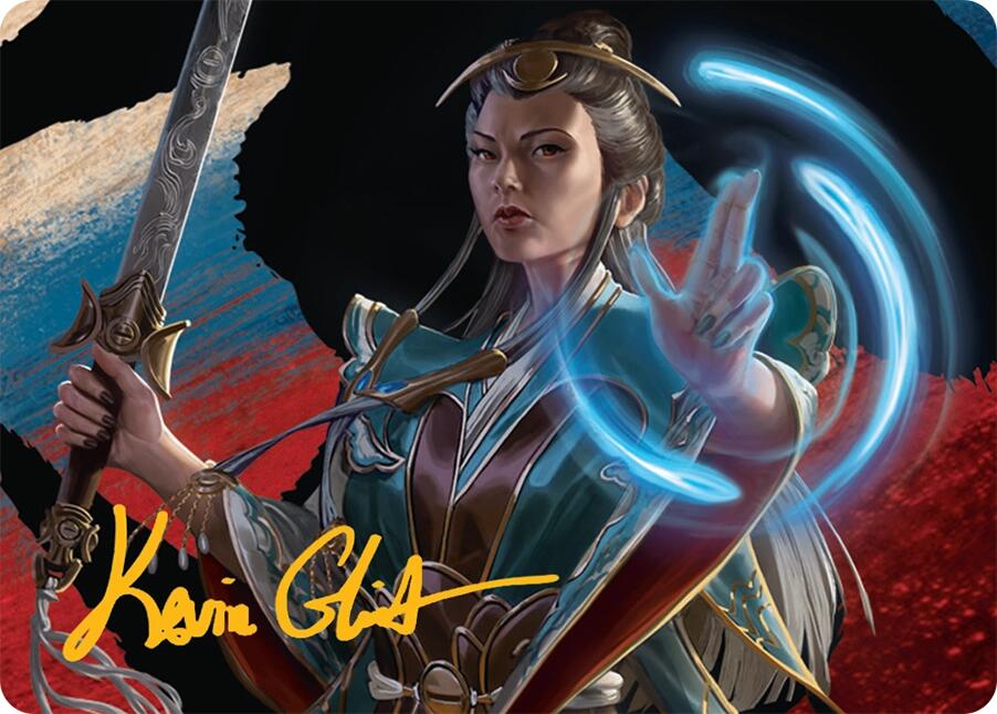 Narset, Jeskai Waymaster Art Card (44/54) (Gold-Stamped Signature) [Tarkir: Dragonstorm Art Series] | Gear Gaming Fayetteville