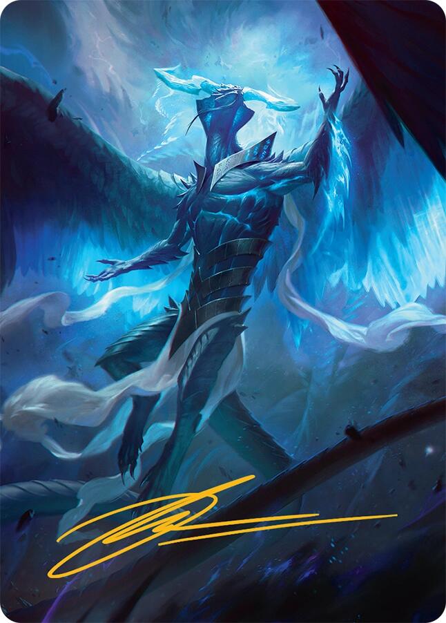 Ugin, Eye of the Storms Art Card (1/54) (Gold-Stamped Signature) [Tarkir: Dragonstorm Art Series] | Gear Gaming Fayetteville