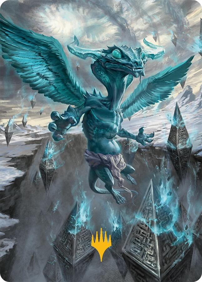 Ugin, Eye of the Storms Art Card (47/54) (Gold-Stamped Signature) [Tarkir: Dragonstorm Art Series] | Gear Gaming Fayetteville