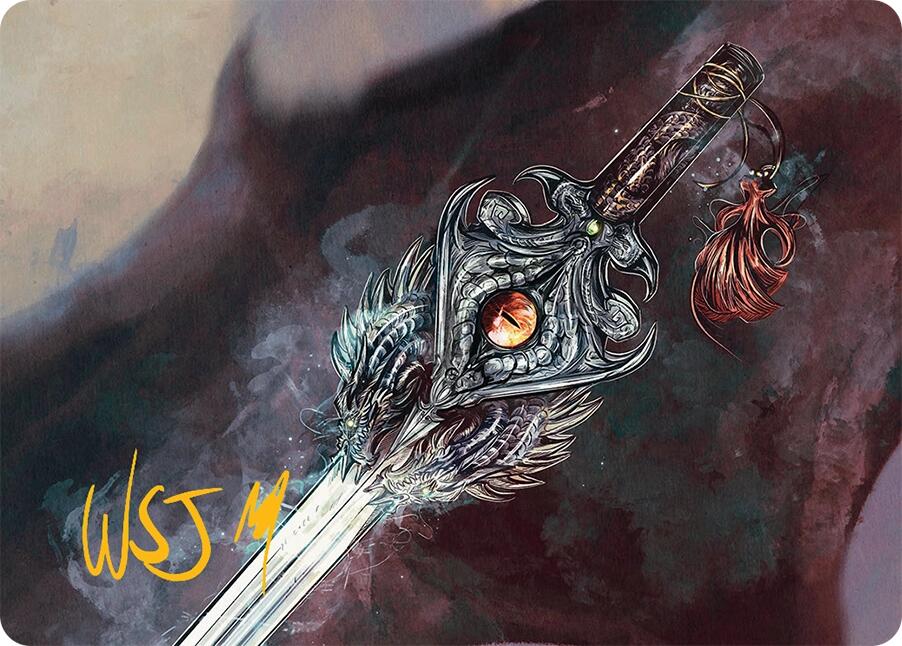 Dragonfire Blade Art Card (40/54) (Gold-Stamped Signature) [Tarkir: Dragonstorm Art Series] | Gear Gaming Fayetteville