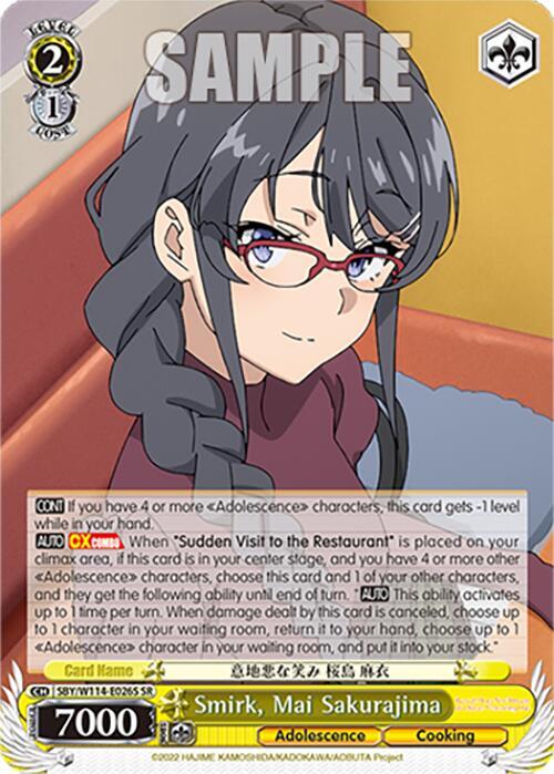 Smirk, Mai Sakurajima (SR) - [Rascal Does Not Dream Series] | Gear Gaming Fayetteville