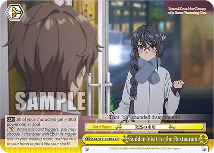 Sudden Visit to the Restaurant - [Rascal Does Not Dream Series] | Gear Gaming Fayetteville