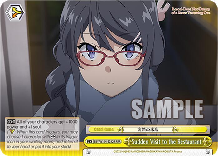 Sudden Visit to the Restaurant (RRR) - [Rascal Does Not Dream Series] | Gear Gaming Fayetteville