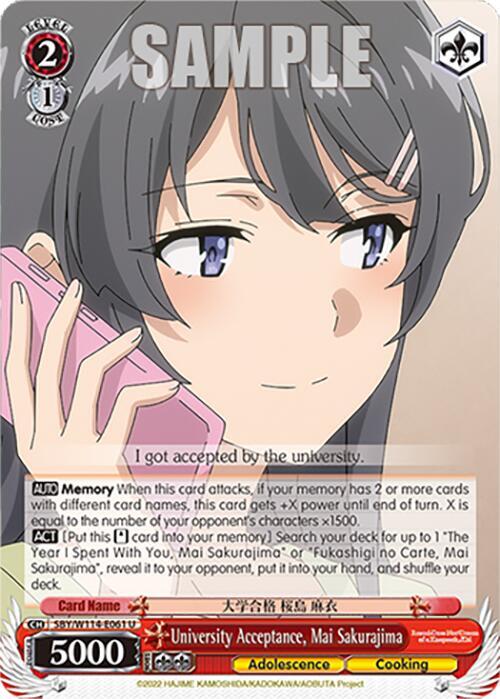 University Acceptance, Mai Sakurajima - [Rascal Does Not Dream Series] | Gear Gaming Fayetteville