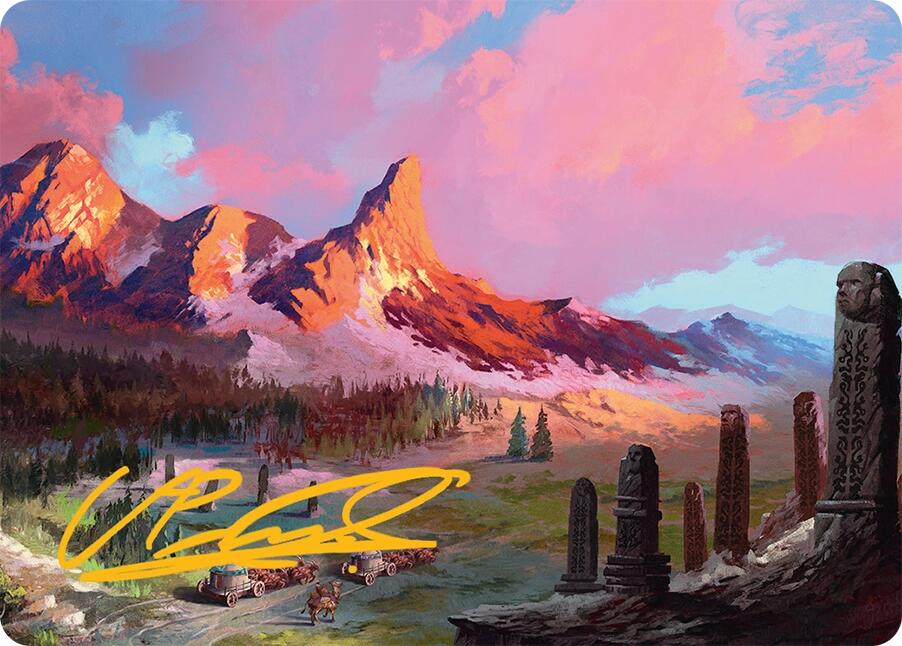 Rugged Highlands Art Card (29/54) (Gold-Stamped Signature) [Tarkir: Dragonstorm Art Series] | Gear Gaming Fayetteville
