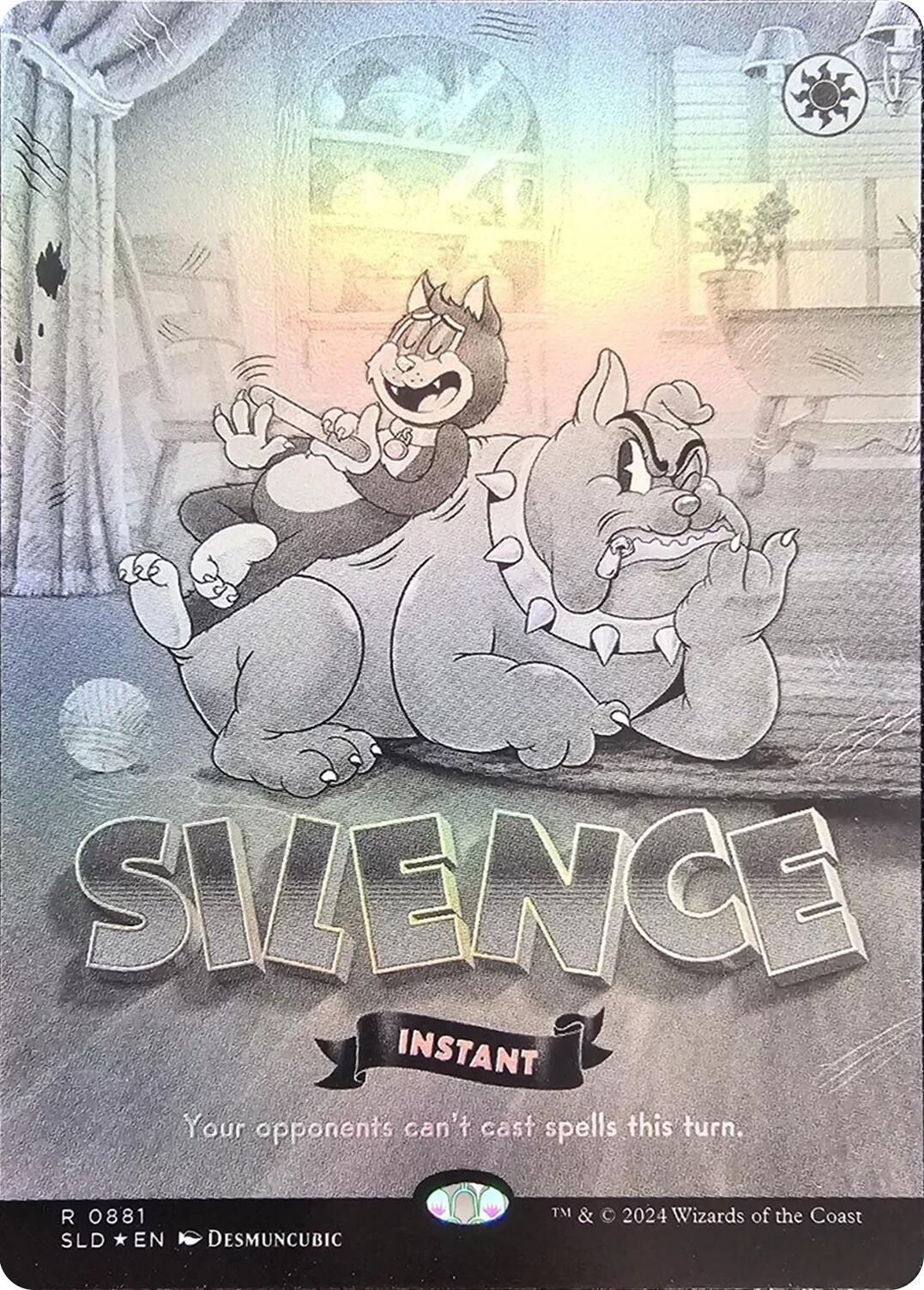 Silence (0881) (Black & White Foil) [Secret Lair Drop Series] | Gear Gaming Fayetteville