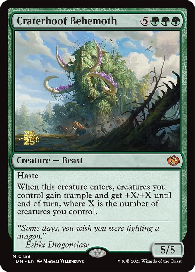Craterhoof Behemoth [Tarkir: Dragonstorm Prerelease Promos] | Gear Gaming Fayetteville