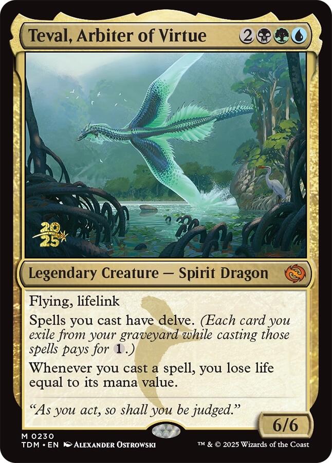 Teval, Arbiter of Virtue [Tarkir: Dragonstorm Prerelease Promos] | Gear Gaming Fayetteville