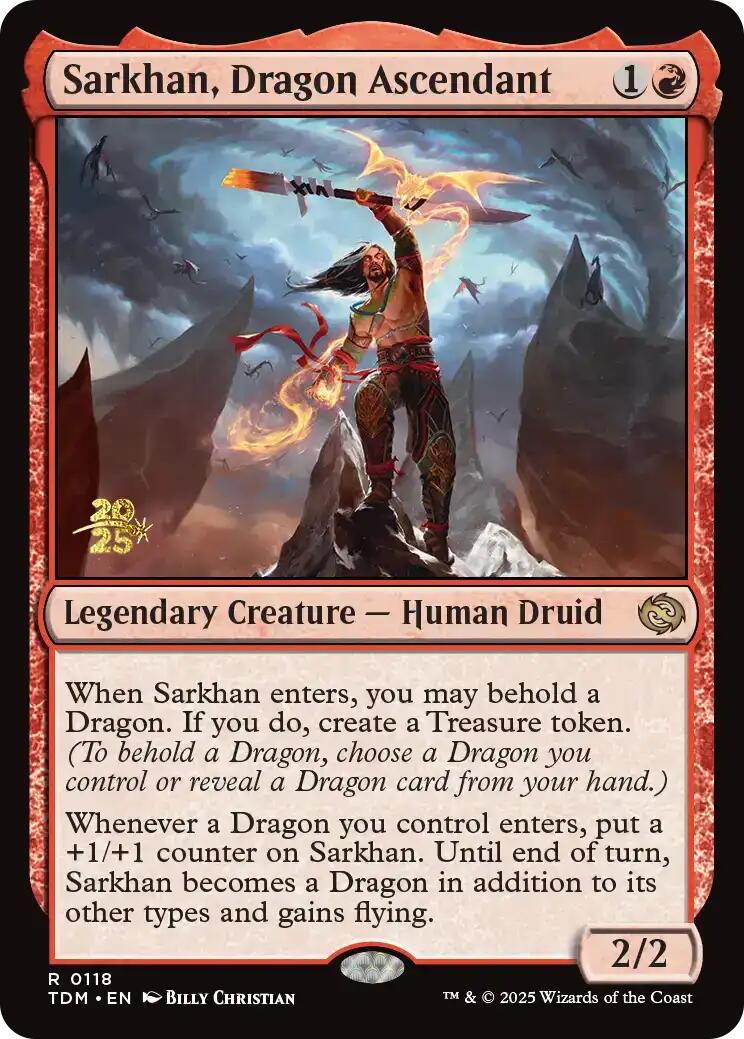 Sarkhan, Dragon Ascendant [Tarkir: Dragonstorm Prerelease Promos] | Gear Gaming Fayetteville