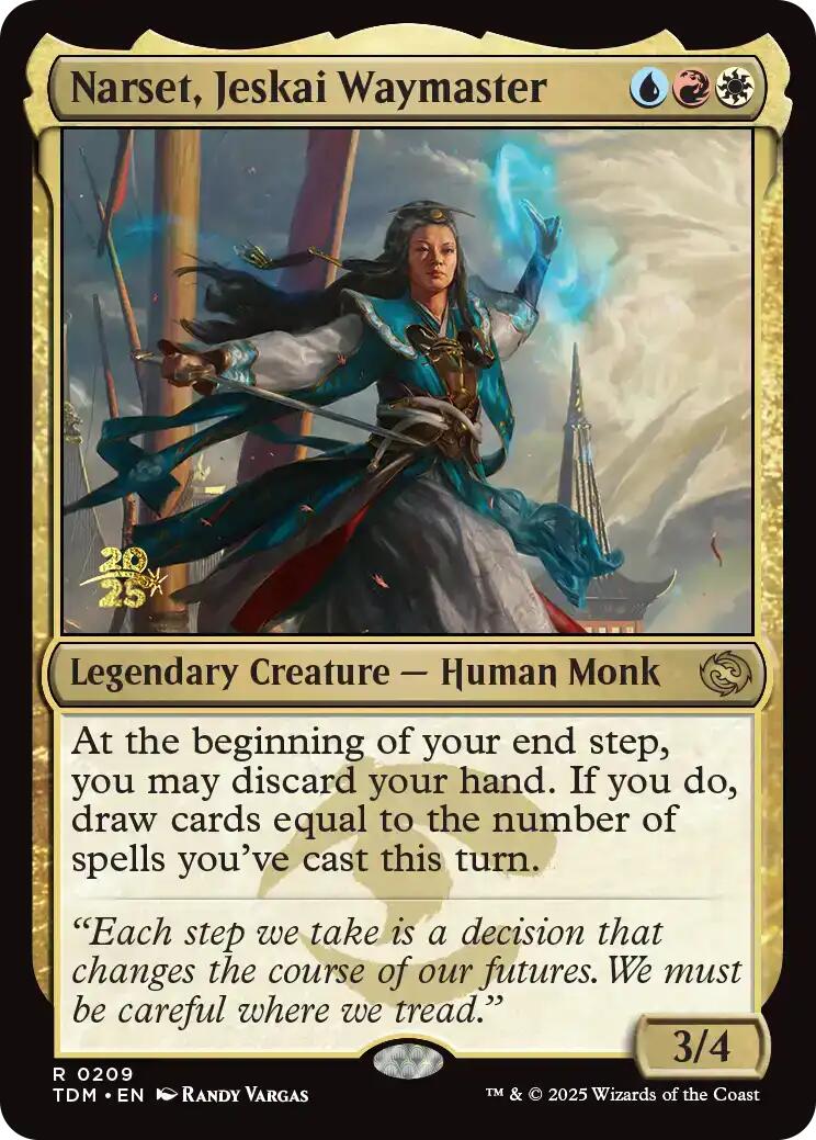 Narset, Jeskai Waymaster [Tarkir: Dragonstorm Prerelease Promos] | Gear Gaming Fayetteville