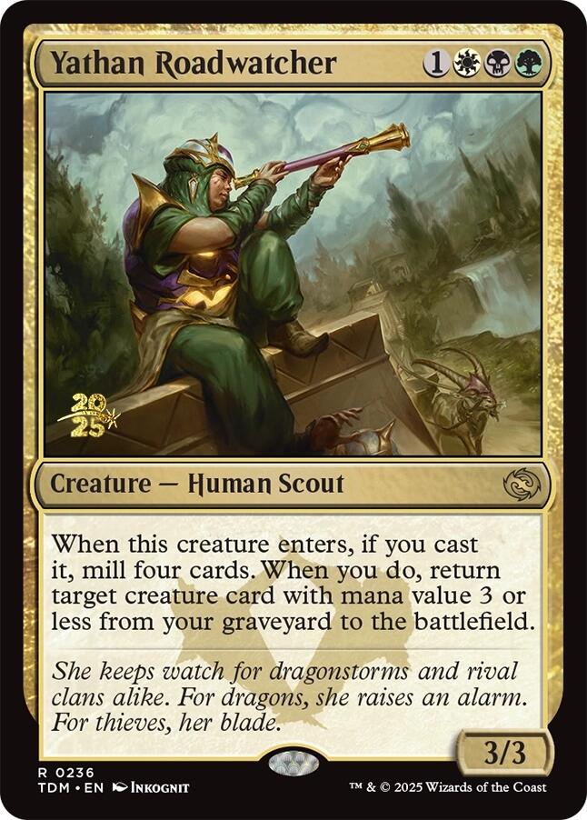 Yathan Roadwatcher [Tarkir: Dragonstorm Prerelease Promos] | Gear Gaming Fayetteville