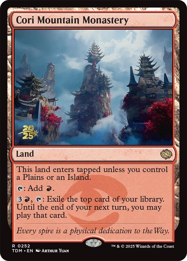 Cori Mountain Monastery [Tarkir: Dragonstorm Prerelease Promos] | Gear Gaming Fayetteville