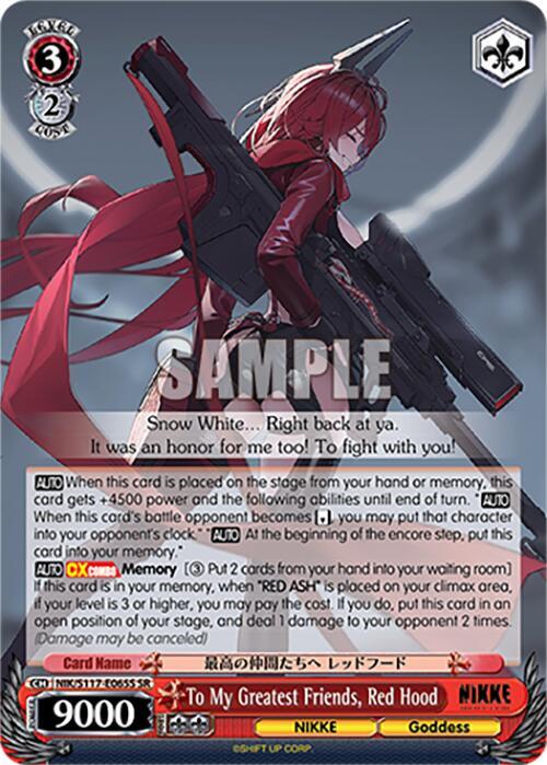 To My Greatest Friends, Red Hood (SR) - [GODDESS OF VICTORY: NIKKE] | Gear Gaming Fayetteville