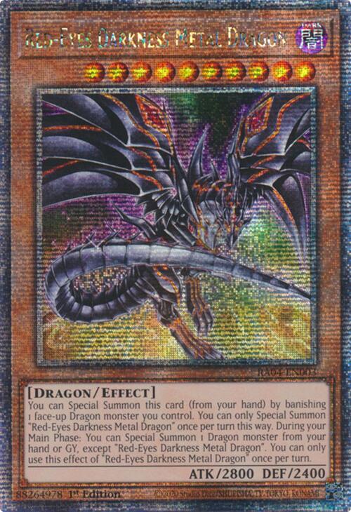Red-Eyes Darkness Metal Dragon (Alternate Art) [RA04-EN003] Quarter Century Secret Rare | Gear Gaming Fayetteville