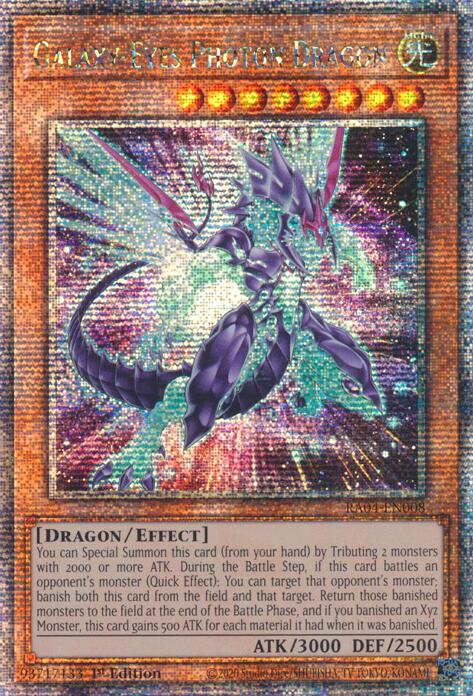 Galaxy-Eyes Photon Dragon (New Art) [RA04-EN008] Quarter Century Secret Rare | Gear Gaming Fayetteville