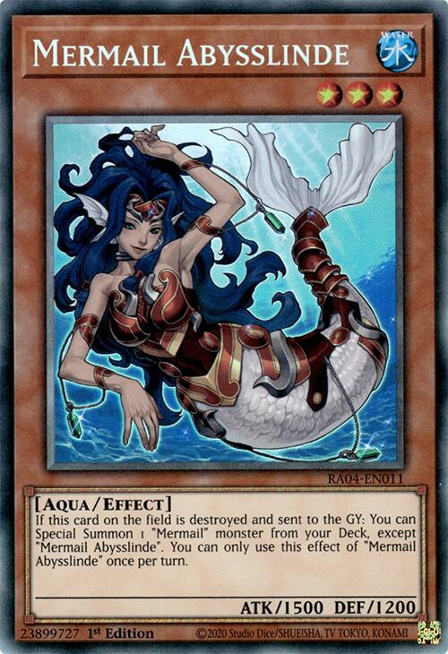 Mermail Abysslinde [RA04-EN011] Prismatic Collector's Rare | Gear Gaming Fayetteville