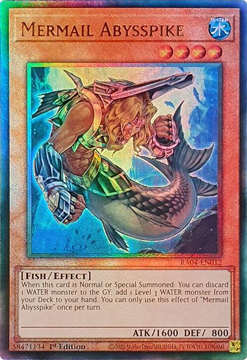 Mermail Abysspike [RA04-EN012] Prismatic Ultimate Rare | Gear Gaming Fayetteville