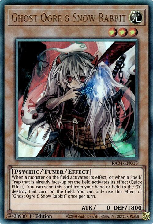 Ghost Ogre & Snow Rabbit [RA04-EN015] Prismatic Ultimate Rare | Gear Gaming Fayetteville