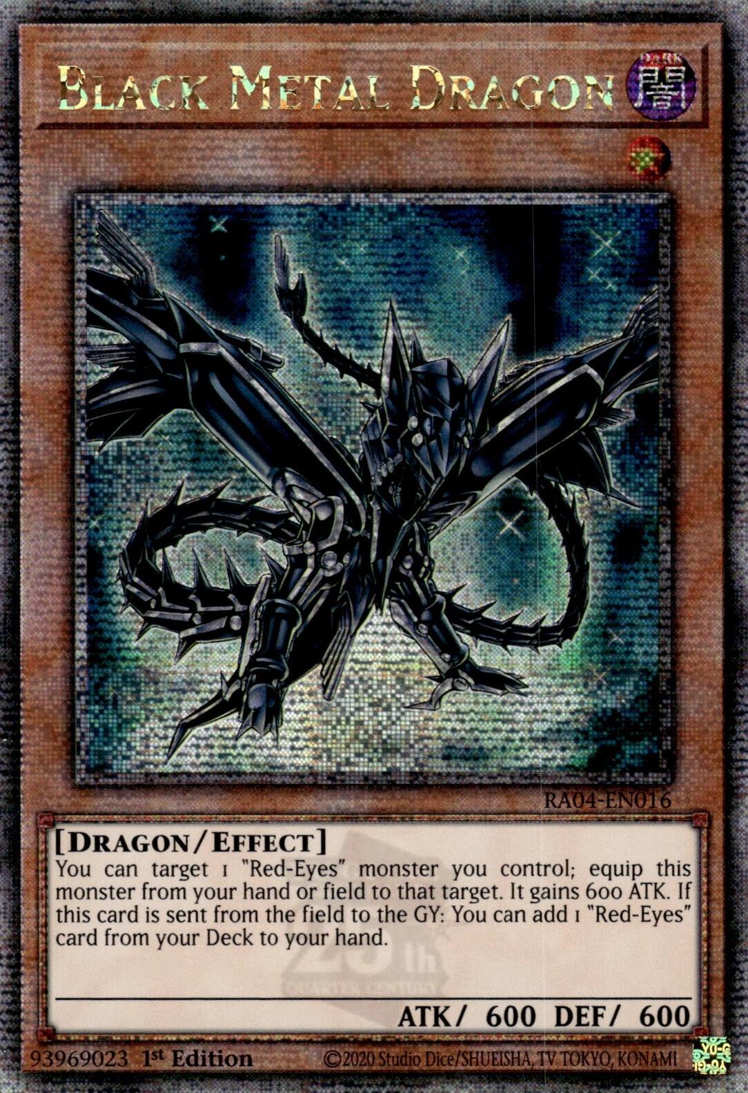 Black Metal Dragon [RA04-EN016] Quarter Century Secret Rare | Gear Gaming Fayetteville