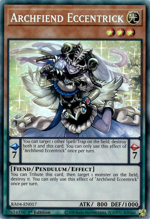 Archfiend Eccentrick [RA04-EN017] Prismatic Collector's Rare | Gear Gaming Fayetteville