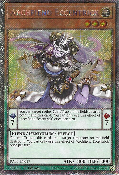 Archfiend Eccentrick [RA04-EN017] Platinum Secret Rare | Gear Gaming Fayetteville