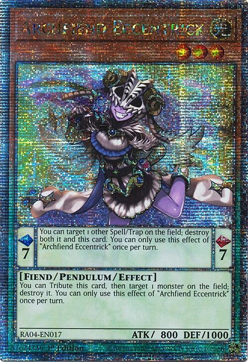 Archfiend Eccentrick [RA04-EN017] Quarter Century Secret Rare | Gear Gaming Fayetteville