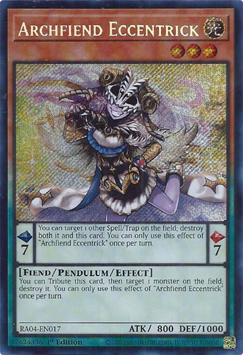 Archfiend Eccentrick [RA04-EN017] Secret Rare | Gear Gaming Fayetteville