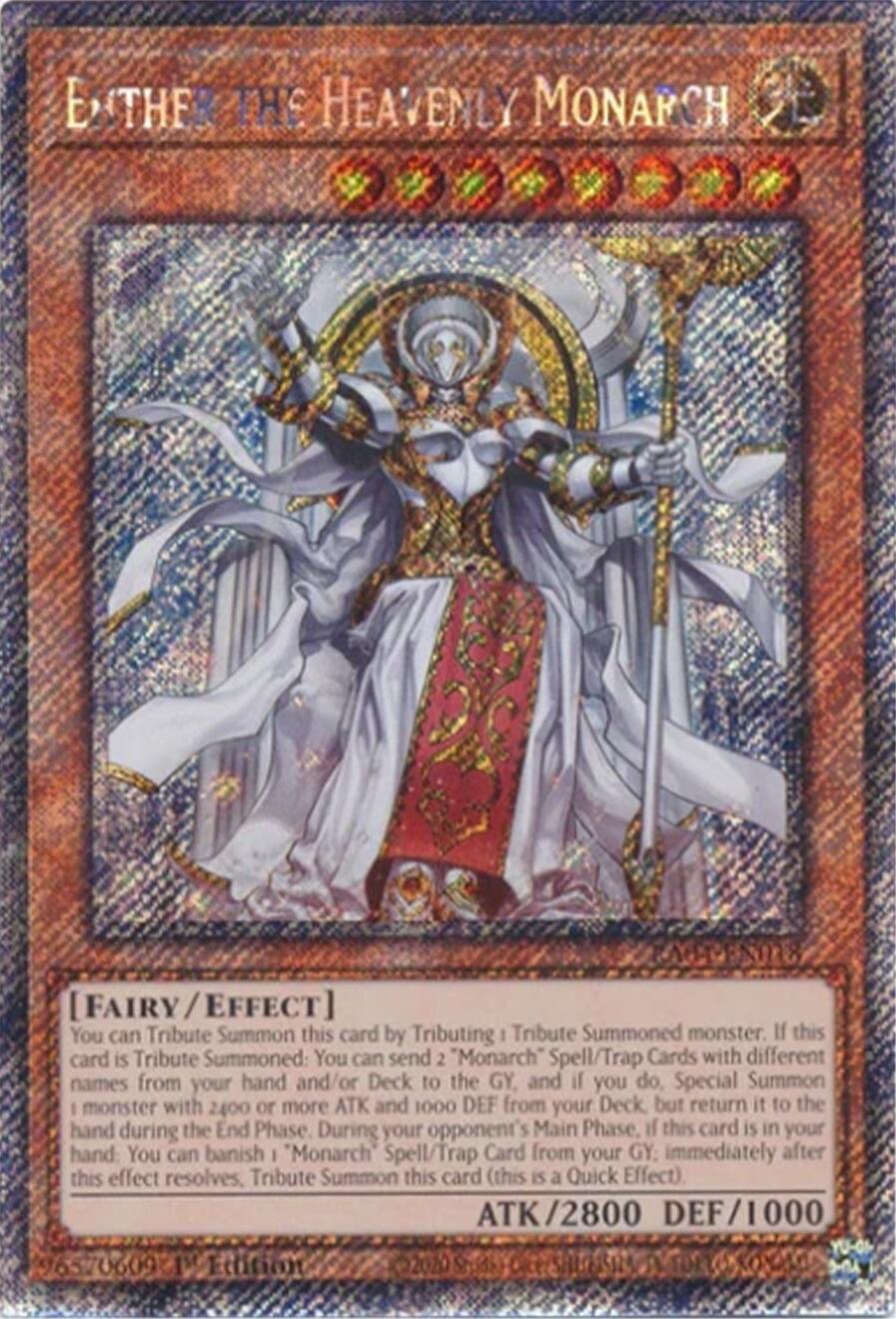 Ehther the Heavenly Monarch [RA04-EN018] Platinum Secret Rare | Gear Gaming Fayetteville