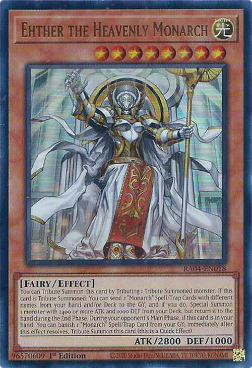 Ehther the Heavenly Monarch [RA04-EN018] Ultra Rare | Gear Gaming Fayetteville