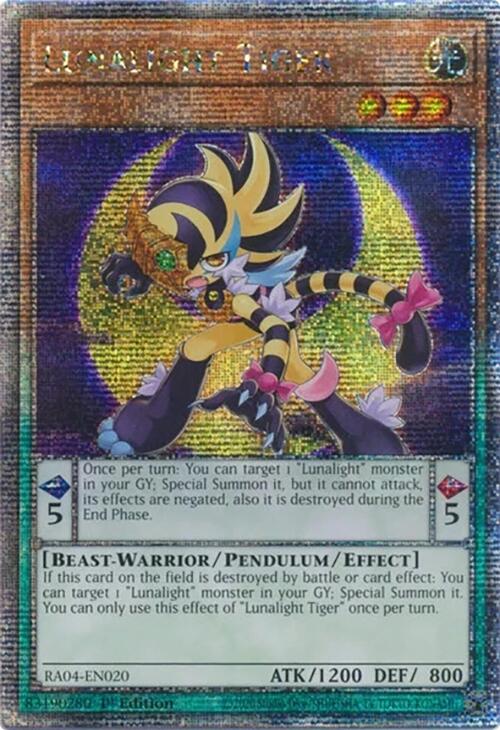 Lunalight Tiger [RA04-EN020] Quarter Century Secret Rare | Gear Gaming Fayetteville