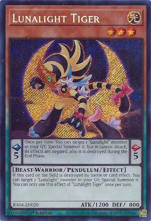 Lunalight Tiger [RA04-EN020] Secret Rare | Gear Gaming Fayetteville