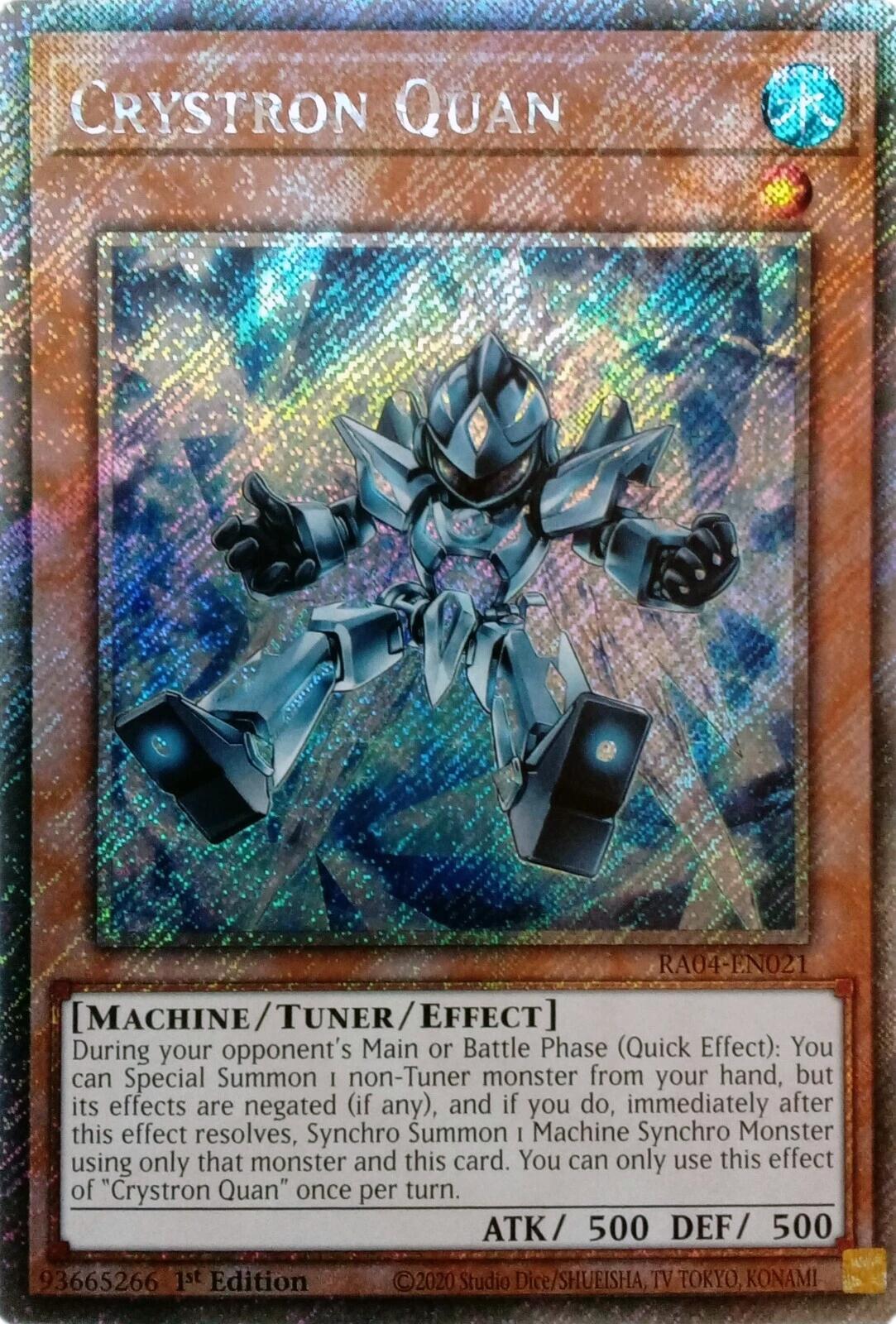 Crystron Quan [RA04-EN021] Platinum Secret Rare | Gear Gaming Fayetteville