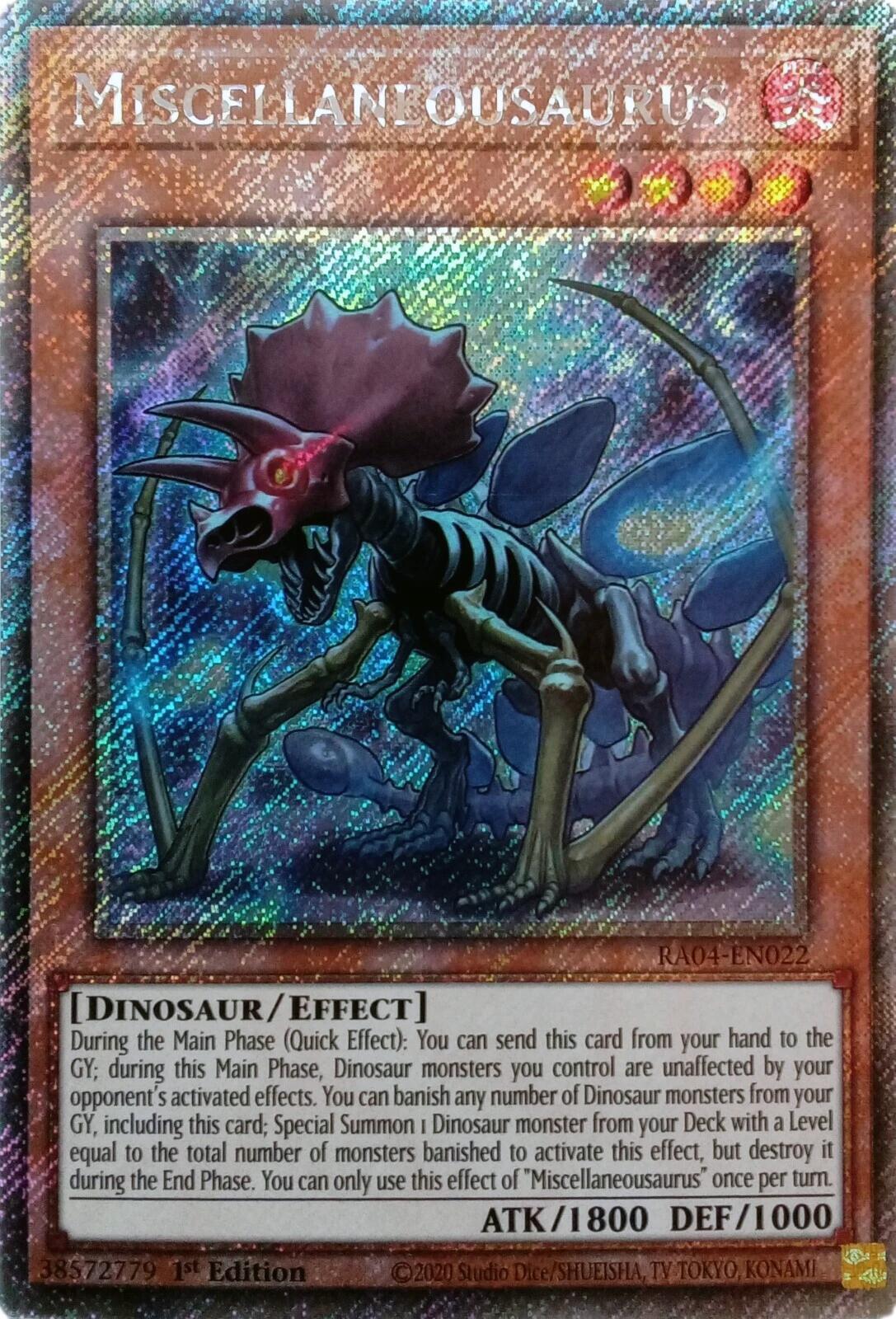 Miscellaneousaurus [RA04-EN022] Platinum Secret Rare | Gear Gaming Fayetteville