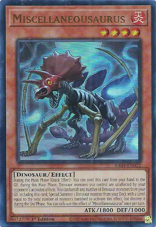 Miscellaneousaurus [RA04-EN022] Ultra Rare | Gear Gaming Fayetteville