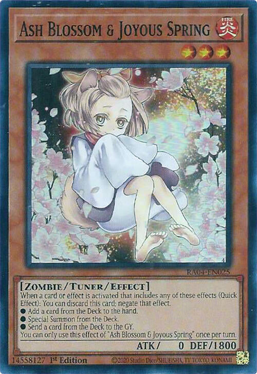 Ash Blossom & Joyous Spring (Alternate Art) [RA04-EN025] Super Rare | Gear Gaming Fayetteville
