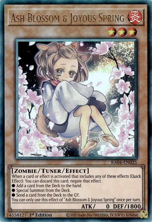 Ash Blossom & Joyous Spring (Alternate Art) [RA04-EN025] Prismatic Ultimate Rare | Gear Gaming Fayetteville