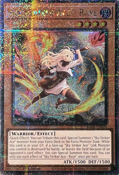 Sky Striker Ace - Raye (New Art) [RA04-EN026] Quarter Century Secret Rare | Gear Gaming Fayetteville