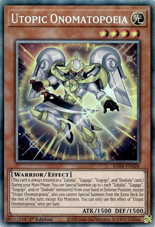 Utopic Onomatopoeia [RA04-EN028] Prismatic Collector's Rare | Gear Gaming Fayetteville