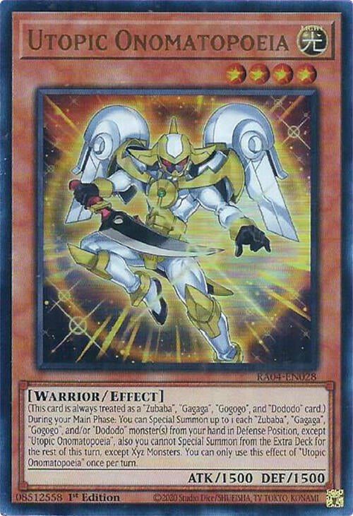 Utopic Onomatopoeia [RA04-EN028] Ultra Rare | Gear Gaming Fayetteville