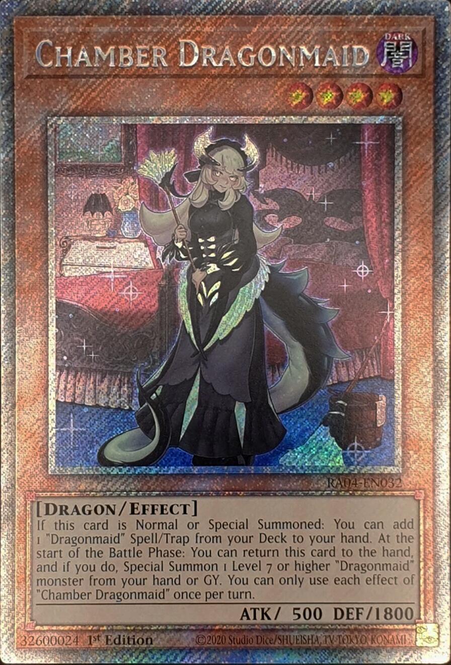 Chamber Dragonmaid [RA04-EN032] Platinum Secret Rare | Gear Gaming Fayetteville
