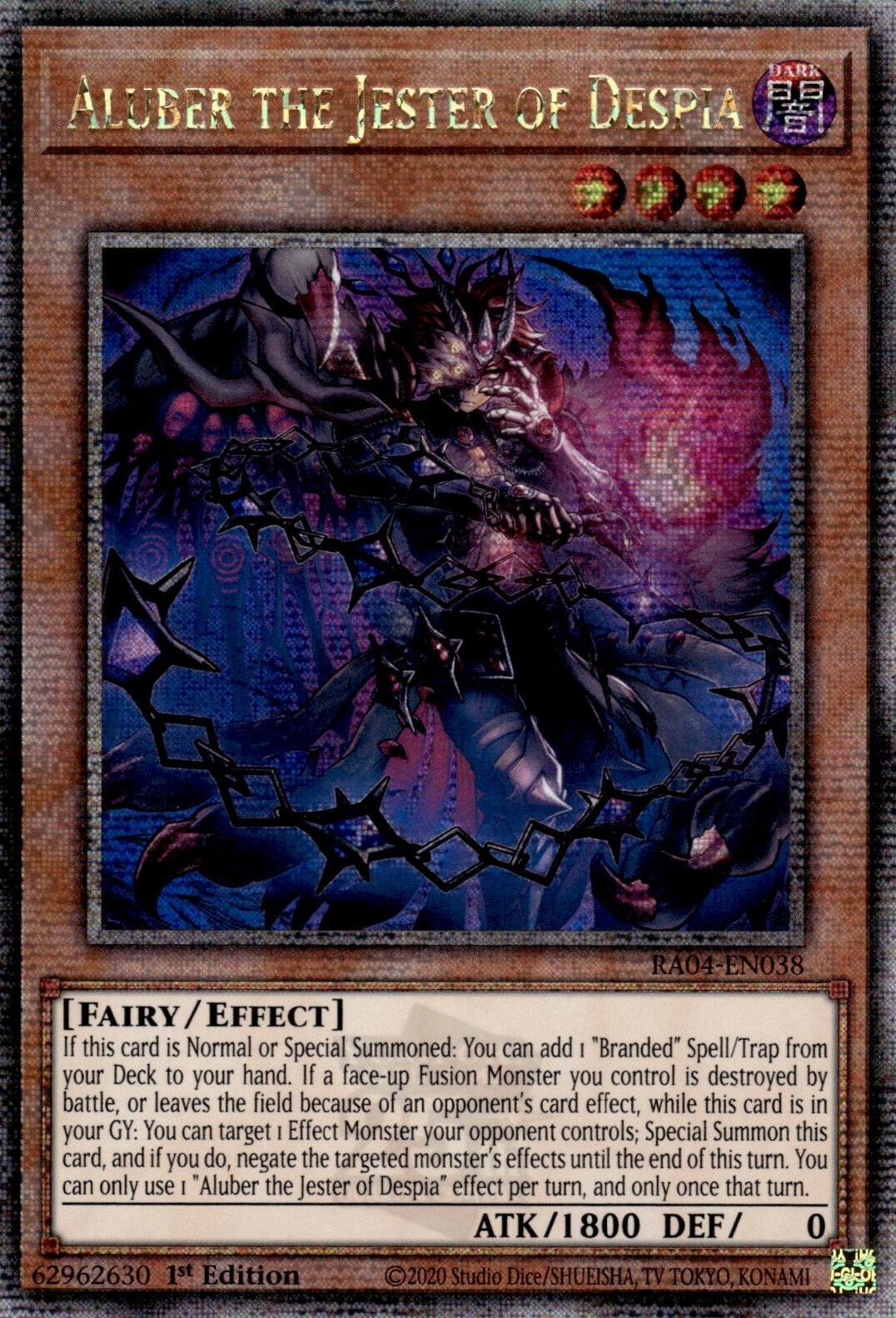 Aluber the Jester of Despia (New Art) [RA04-EN038] Quarter Century Secret Rare | Gear Gaming Fayetteville