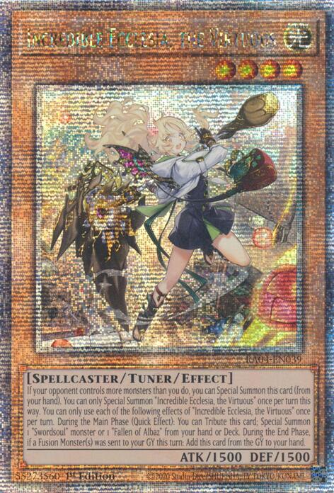 Incredible Ecclesia, the Virtuous (New Art) [RA04-EN039] Quarter Century Secret Rare | Gear Gaming Fayetteville