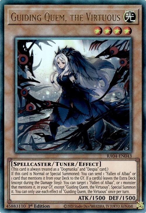 Guiding Quem, the Virtuous [RA04-EN043] Prismatic Ultimate Rare | Gear Gaming Fayetteville
