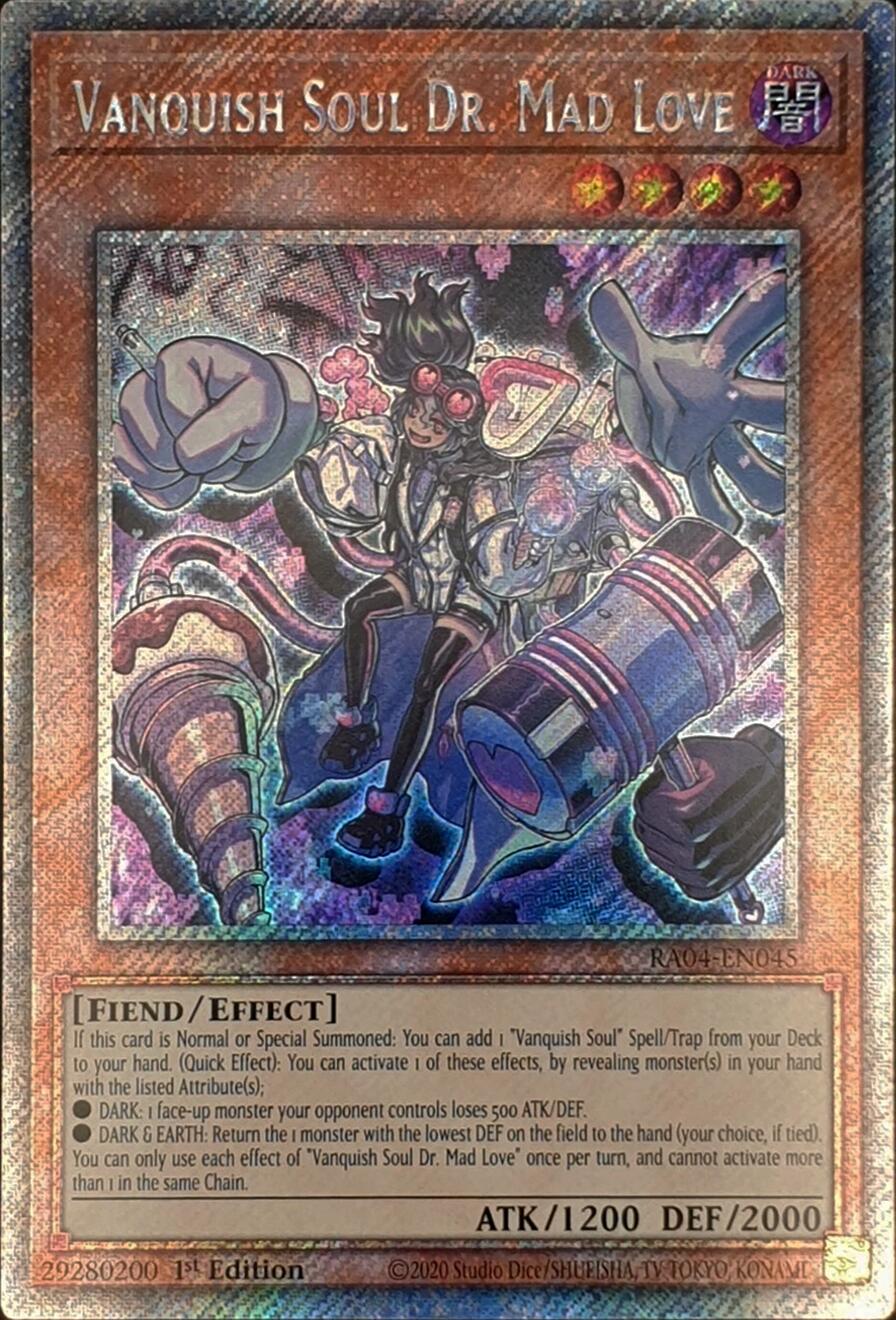 Vanquish Soul Dr. Mad Love [RA04-EN045] Platinum Secret Rare | Gear Gaming Fayetteville
