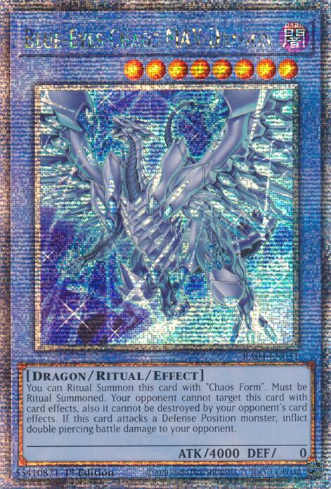 Blue-Eyes Chaos MAX Dragon (New Art) [RA04-EN051] Quarter Century Secret Rare | Gear Gaming Fayetteville